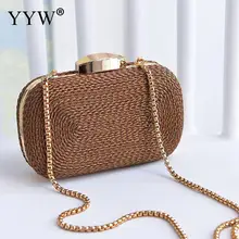 Коричневый вечерний клатч, сумочка с цепочкой, сумки через плечо для женщин,, винтажные клатчи, вечерние, Bolsa Feminina, серебристые, роскошные сумки