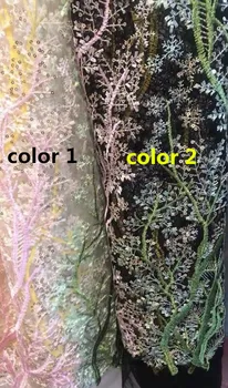 

nice looking feather embroidery tulle mesh lace fabric Cyndi-5.1904 with good quality for party dress