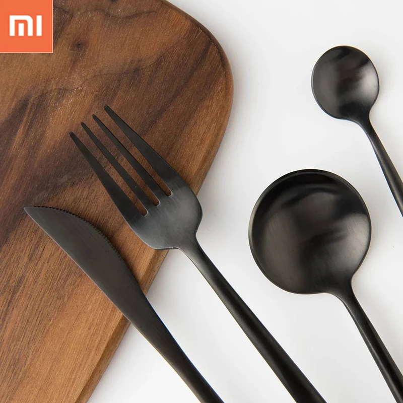 

New Xiaomi Ecological Chain Maision Maxx Stainless Steel Table ware 4 Kit Knife Spoon Fork Tea-spoon For Smart Home Use 3 Colors