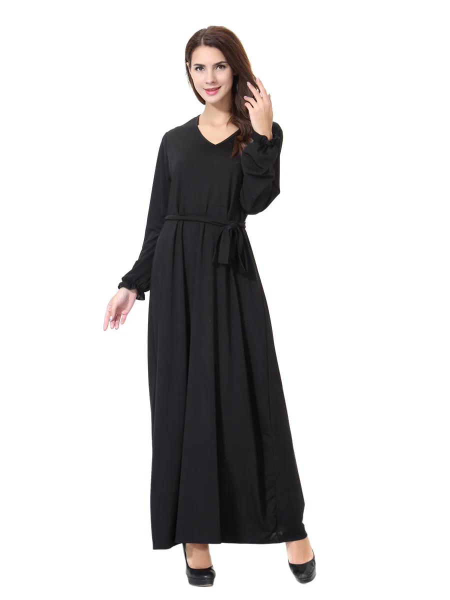 МУСУЛЬМАНСКОЕ ПЛАТЬЕ АБАЯ ХИДЖАБ КАФТАН Исламская одежда для женщин изящной вышивкой кафтан длинные Абая мусульманское платье Синий 55A13FPZ750