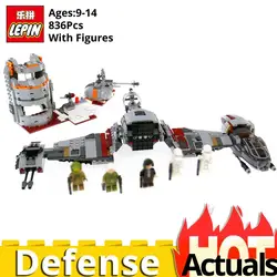 Лепин звезды план войны серии 05141 обороны Crait модель похожа на 75202 чужой строительные блоки кирпичи развивающие игрушки для для мальчиков