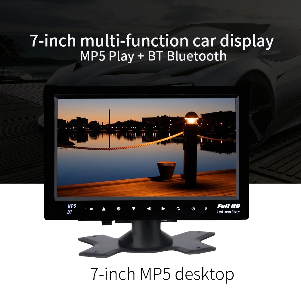

1080P HD FM Transmitter Car MP5 Player Vehicle Bluetooth Automobile Ebook Support TF Card Car Multimedia Player