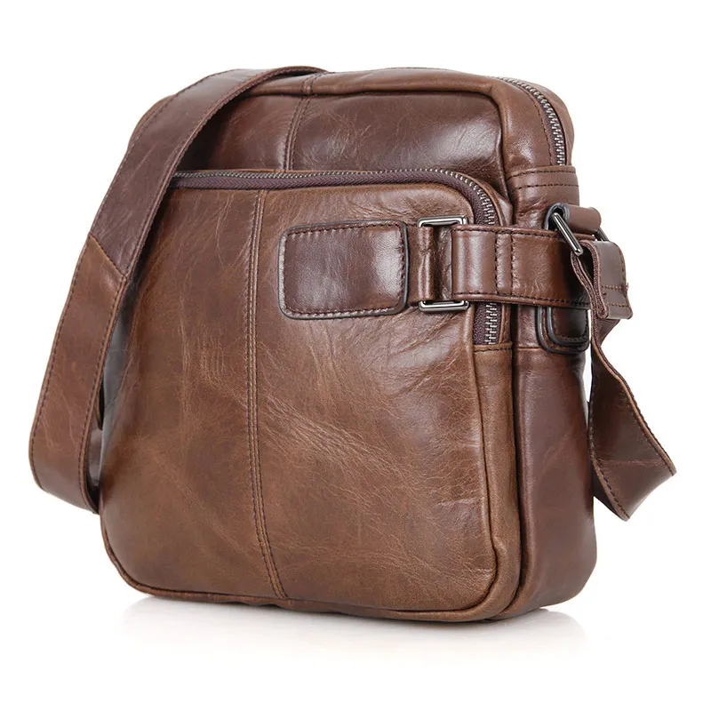 

Augus Casual Business Leather Mens Messenger Bag Simple Fashion Flap Bag Men's Vintage Cross Body Bag 6012C
