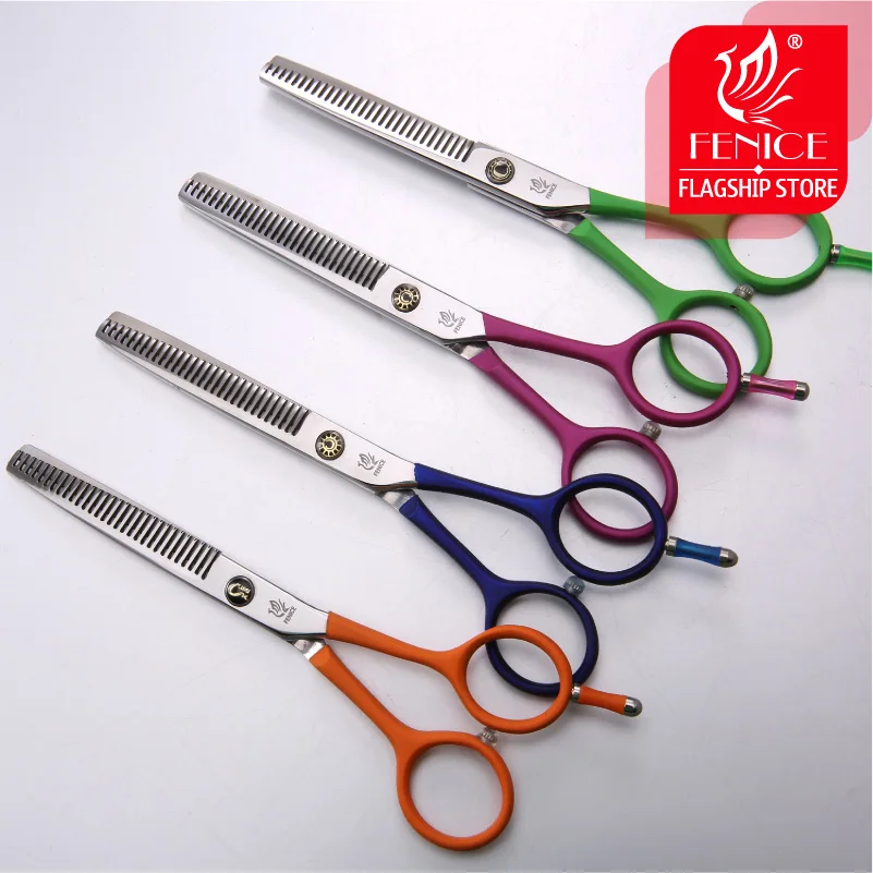 

Fenice Professional 5.5 inch Non-slip Handle Hair Cutter Barber Salon Thinner Hairstylist Tool Thinning Rate 25-30% Scissors