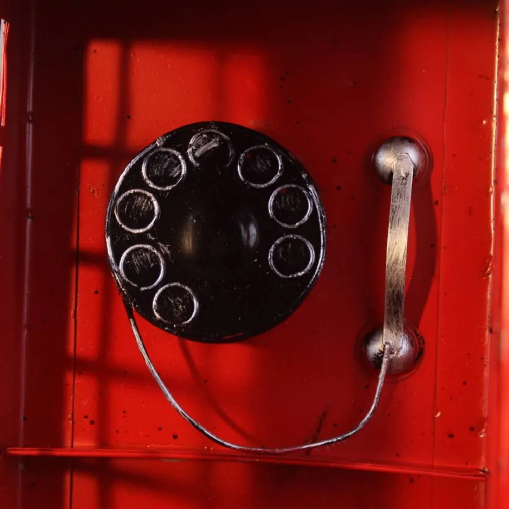Ручной работы ретро железная телефонная будка с часами и антикварным телефоном креативная студия украшения магазина одежды