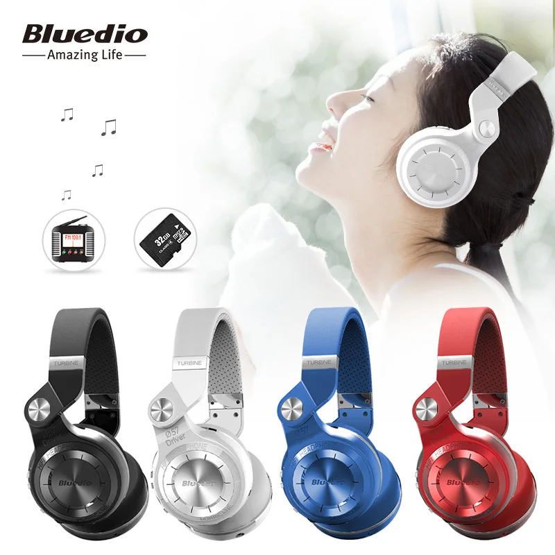 Original Bluedio T2+ Foldable Wireless Headset with Microphone Bluetooth Headphones Supports FM Radio and SD Card Original Bluedio T2+ Foldable Wireless Headset with Microphone Bluetooth Headphones Supports FM Radio and SD Card
