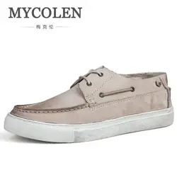 MYCOLEN/Новинка, Мужская обувь в минималистском стиле, мужская обувь на плоской подошве, повседневная обувь высокого качества, мокасины ручной
