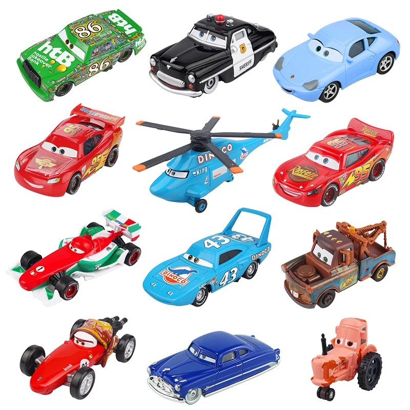 Disney Pixar Cars 2 3 Lightning McQueen Jackson Storm Doc Hudson Mater 1:55 литая под давлением модель автомобиля