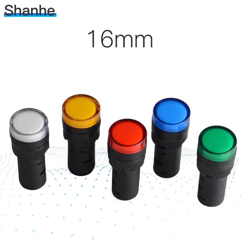 

6.3V 12V 24V 110V 220V 16mm LED Indicator Signal Light