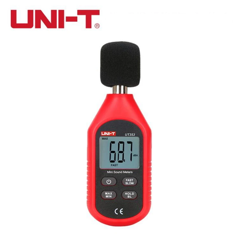 Baratos UNI T UT353 Mini medidor de nivel de sonido Digital medidor de decibelios ruido de Audio detector de herramienta de diagnóstico 30 ~ 130db de retención de datos de la pantalla LCD