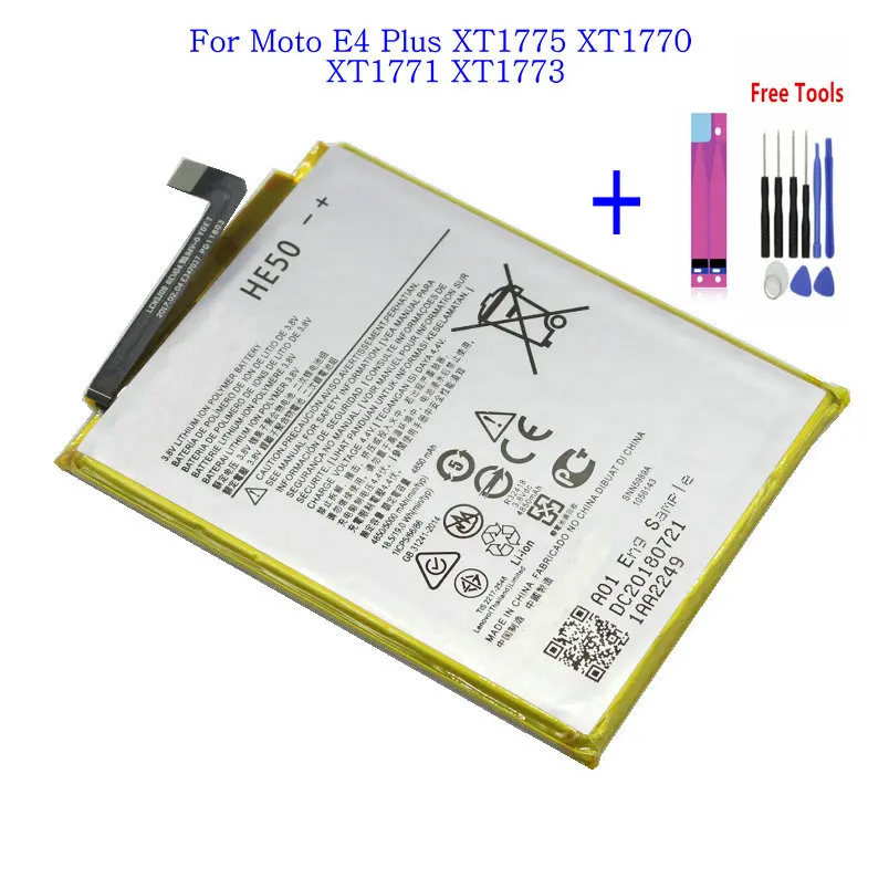 

1x Replacement Battery 3000mAh HE50 For Motorola Moto E4 Plus XT1773 XT1775 XT1770 XT1771 XT1774 XT1776 + Tools adhesive sticker