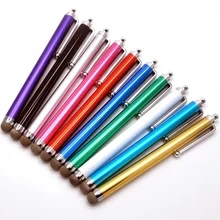 10000 шт. Fine Point волокно Совет Сенсорный экран емкостный металлический стилус ручка для iPad iPhone всех мобильных телефонов таблетки логотип печати