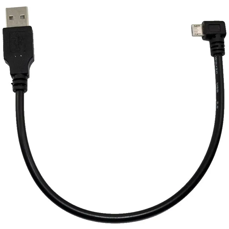 Danspeed USB 2,0 мужчина к Micro USB B 5Pin мужской левый угол короткий кабель адаптер конвертер