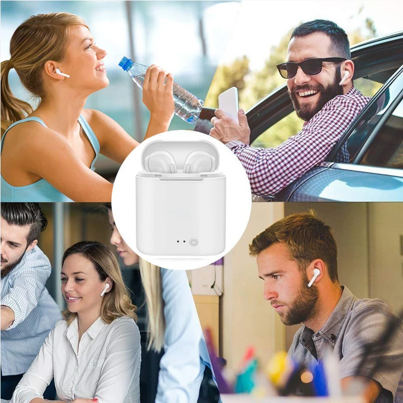 i7s TWS Mini Wireless Bluetooth Earphone Stereo Earbud Headset Headphone With Charging Box Mic