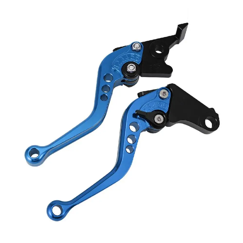 Partol Blue Black Motorcycle Short Brake Clutch Levers CNC For Yamaha