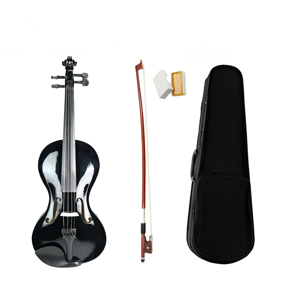 Acoustic Violin Student 4 4 Violin Fiddle Bow Rosin Case SET NEW
