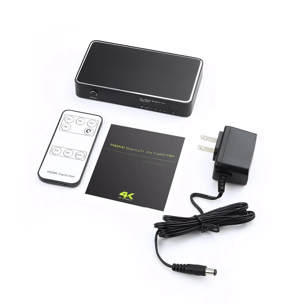 Tomsenn 4K x 2K 4 портовый высокоскоростной HDMI переключатель 4x1 с функцией картинка в