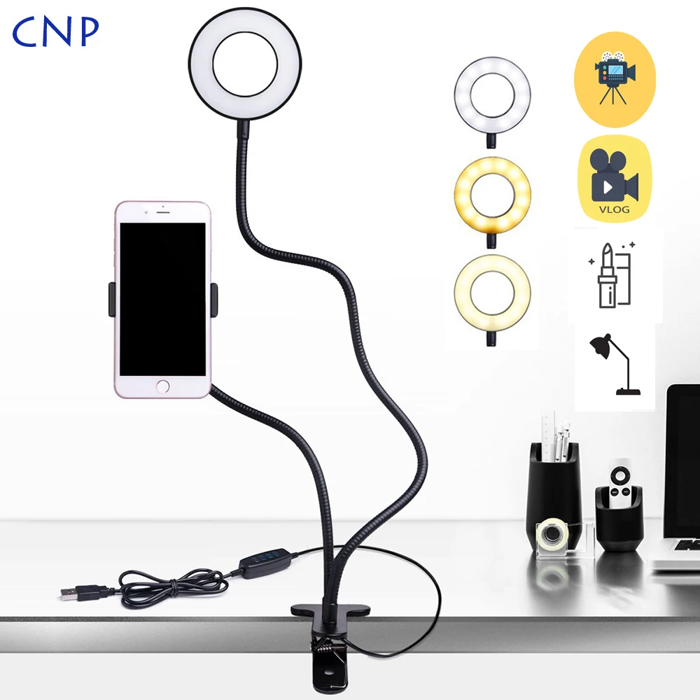 

CNP LED Makeup light/fill light/Live broadcast lamp/Ring Lamp with Phone Holder for Photography Studio Live Broadcast Telecast