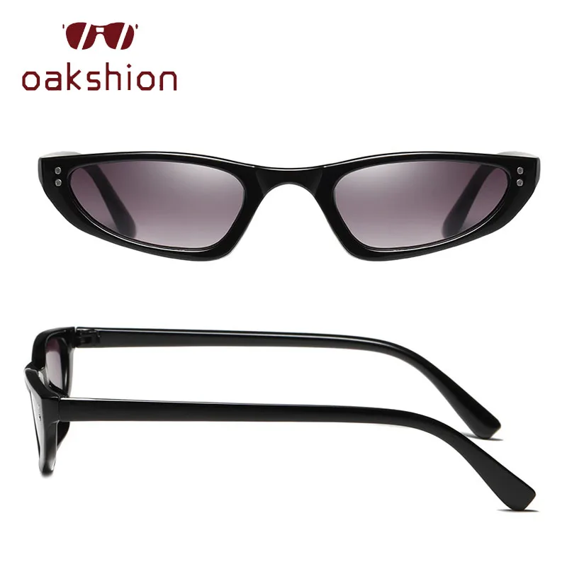 oakshion Fashion Cute Sexy Ladies Cat Eye Sunglasses Women Vintage Brand Sun Shade Triangular  Gradient Small Sun Glasses Female