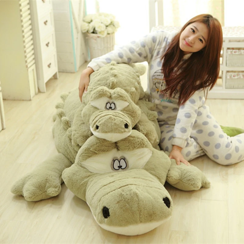 

2 Colors Huge Big Lovely Crocodile Toys 79'' 200cm Biggest Crocodile Pillow Plush Stuffed Crocodile Alligator Toy
