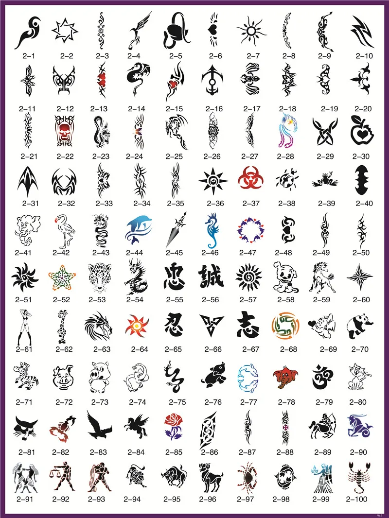 Golden Phoenix Book 2 Temporary Airbrush Tattoo Stencils For Body