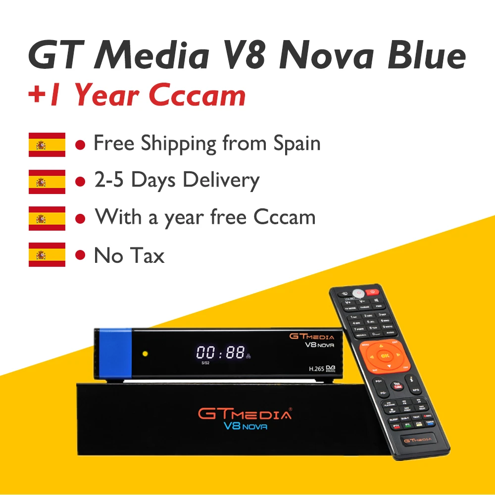 GTmedia V8 Nova GOTIT синий спутниковый ресивер ТВ коробка с CCcam Испания Европа 1080P DVB-S2 RCA Порт спутниковый декодер рецептор