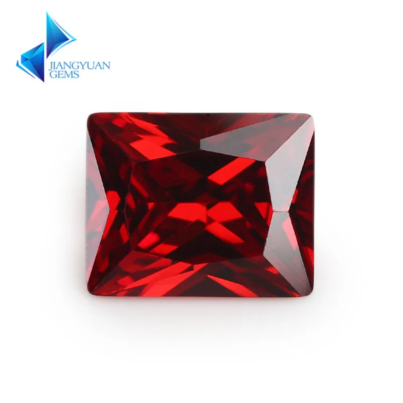 50Pcs Rectangle Shape 5A+ Garnet Color CZ Stone 3x5-10x12mm Synthetic Gems Cubic Zirconia For Jewelry | Украшения и аксессуары
