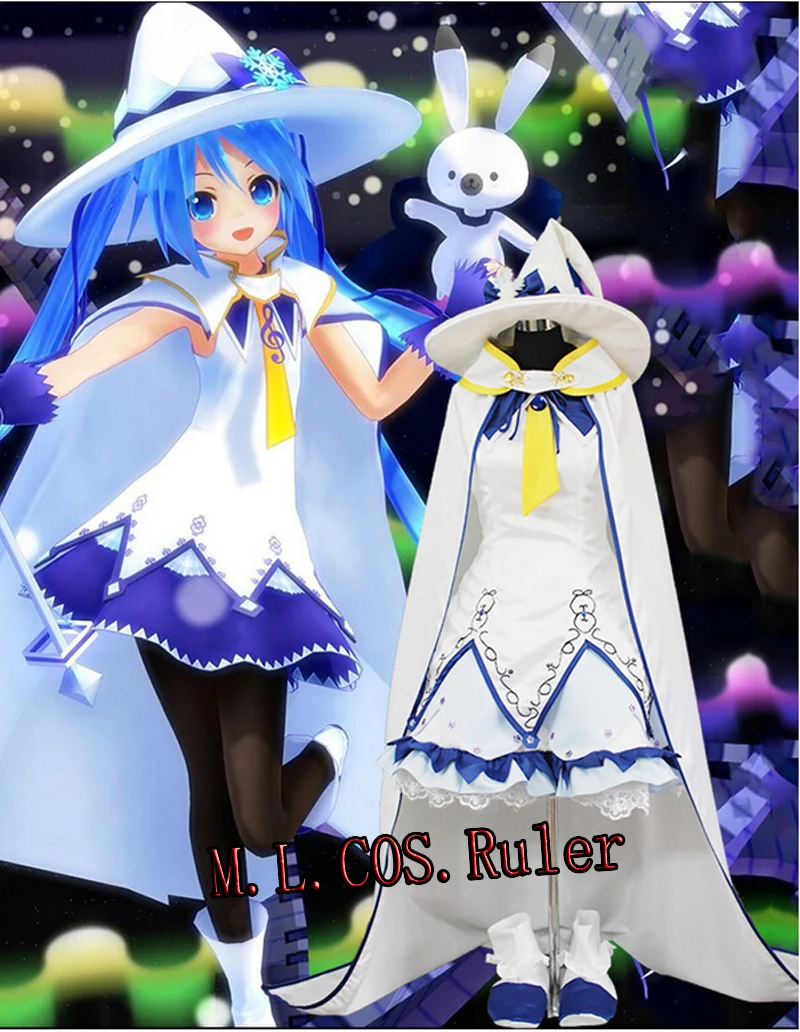 VOCALOID Snow Witch Miku Hatsune Dress Outfit Cosplay Costume Full Set