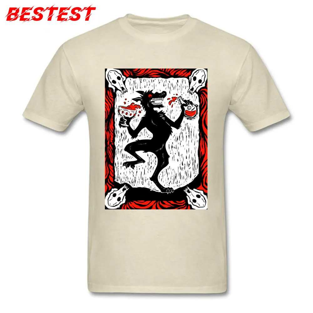 Black Dog Wine O Neck T-shirts ostern Day T Shirt Short Sleeve Hot Sale 100% Cotton Europe T-shirts Design Men Black Dog Wine beige