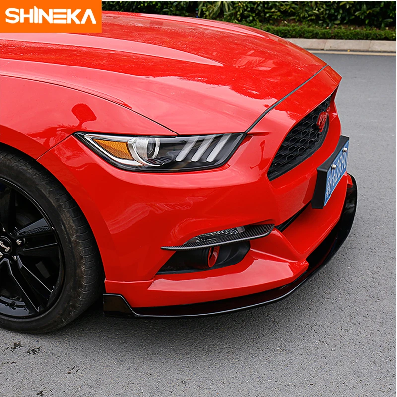 ABS Shiny Auto Front Bumper Fog Light Lamp Cover Trim For Ford Mustang 2015-2017