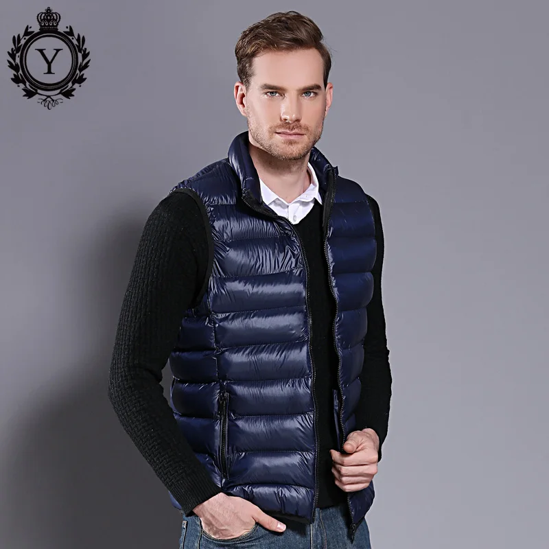 COUTUDI M-5XL Men's Sleeveless jacket Vest Winter Casual Slim Coats Sequins Men's Duck Down Vest Plus Size Waistcoat for male COUTUDI M-5XL Men's Sleeveless jacket Vest Winter Casual Slim Coats Sequins Men's Duck Down Vest Plus Size Waistcoat for male