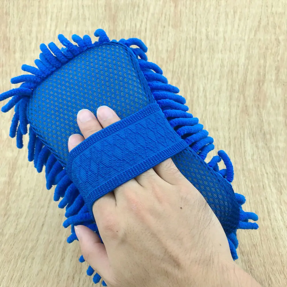Long Microfiber Hair Car Paw Washing Polishing Gloves Automobiles