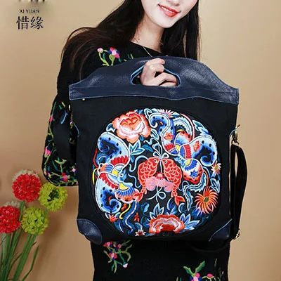 Cuir Simple Vintage En Ethnique Marque Xiyuan Véritable Sac Broderie WCBdrxeo