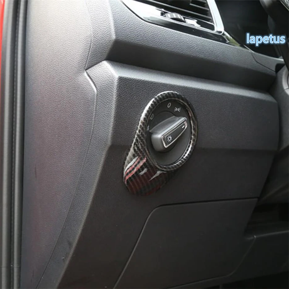 

Lapetus Fit For Volkswagen T-Roc T Roc 2018 2019 2020 Headlights Lamp Switch Button Frame Cover Trim Matte / Carbon Fiber Look
