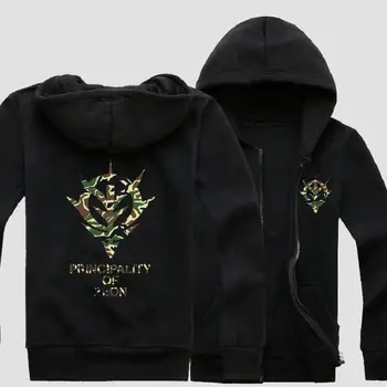 

High-Q Unisex GUNDAM Zeon Anaheim Hooded zipper Cardigan Hoodies Sweatshirts GUNDAM MS-06F Jacket Coat