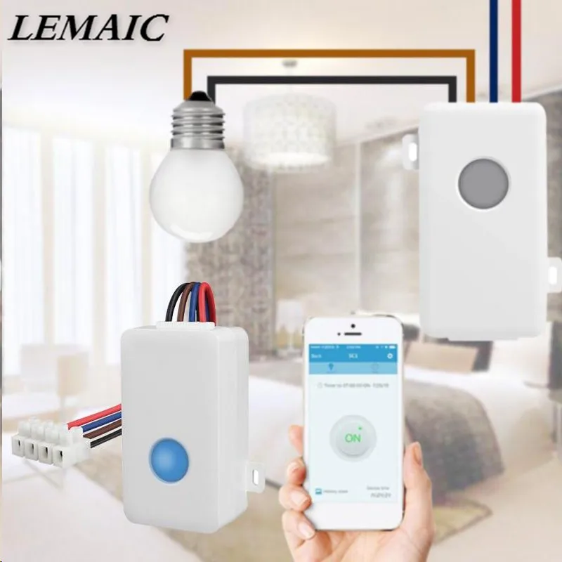 

LEMAIC Wireless Wifi Smart Remote Switch Smart Timer Remote Control Controller Power Socket Plug For IOS Android Smart Home