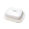 Quail 4 Inch Butter Sealing Tank,Ceramic,White,with Lid,Cheese Cake Server Storage,Keeper Tray,Dessert Dish ► Photo 1/6