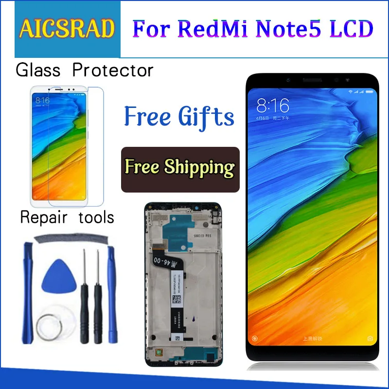 For Xiaomi Redmi Note 5 Pro LCD Display Note 5 Touch Screen Digitizer Assembly Replacement For Xiaomi Redmi Note5 5.99 Inch LCD