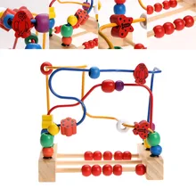 Colorful Wooden Toy Kids Classic Wooden Bead Maze Child Beads Educational Toy Rollercoaster Maze Puzzle Toys