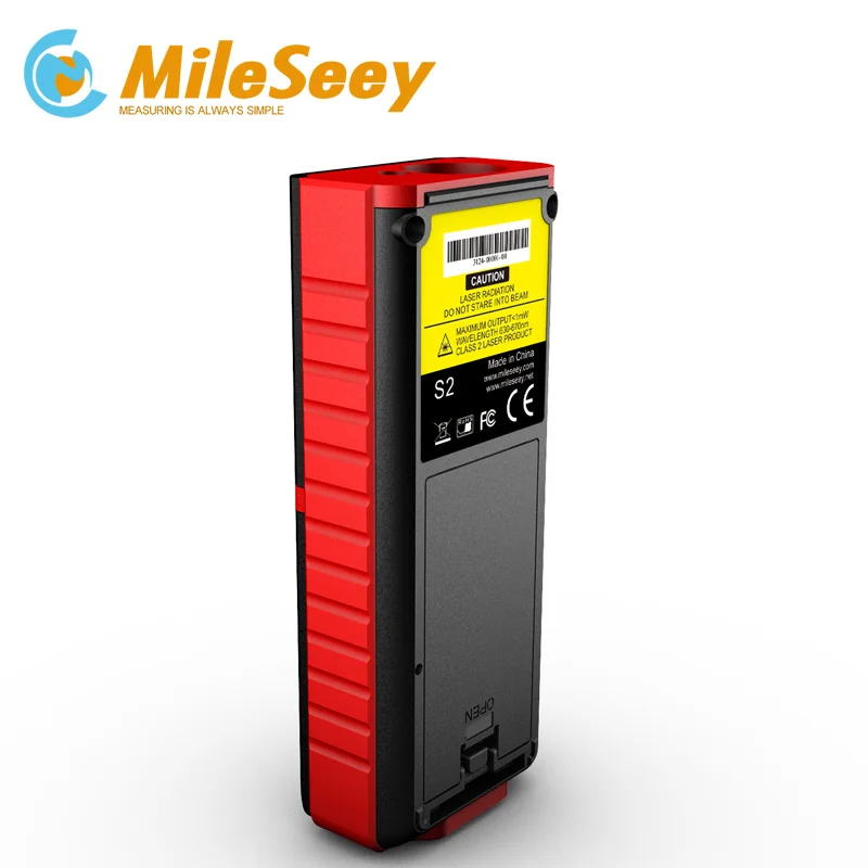Mileseey s2 60m лазерный дальномер, измерительный инструмент, лазерный дальномер, бесшумная кнопка, дальномер, красный