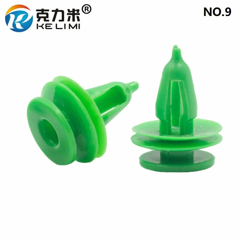 

KE LI MI NO.9 Door Card Trim Panel Retaining Rivet Fastener Clips Green Auto Parts Garnish
