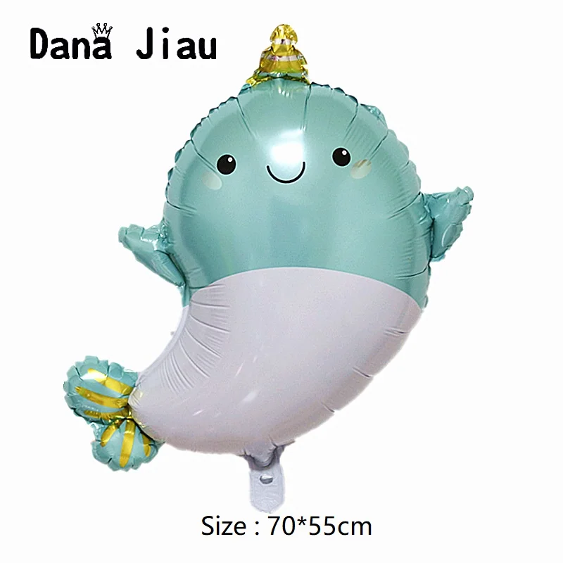 dana jiau NEW pirate shark birthday party helium balloon 6th years old boy cartoon big ocean animal theme toy ball Decoration - Цвет: 8