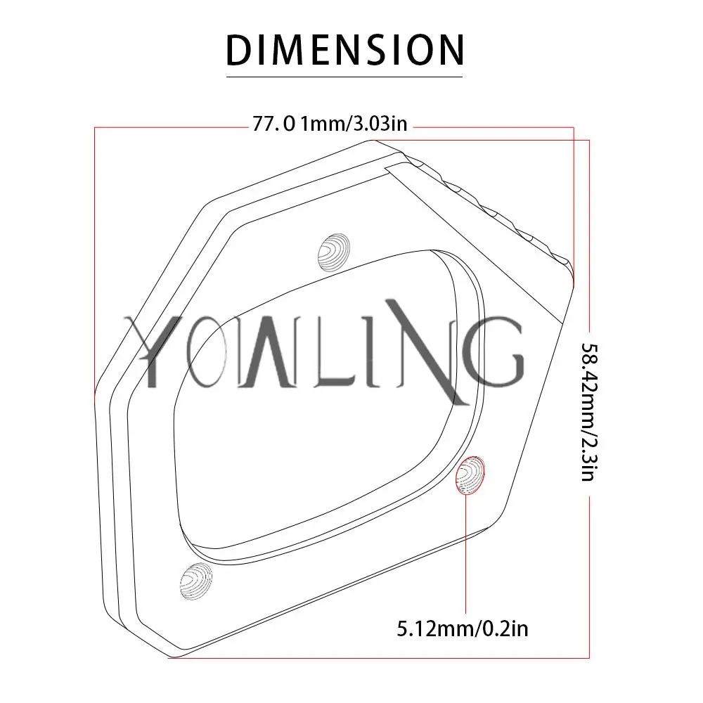 CNC алюминиевая подножка, боковая подставка, пластина для увеличения, ножная пластина, боковая подножка, удлиняющая Накладка для Honda CB500F 2013