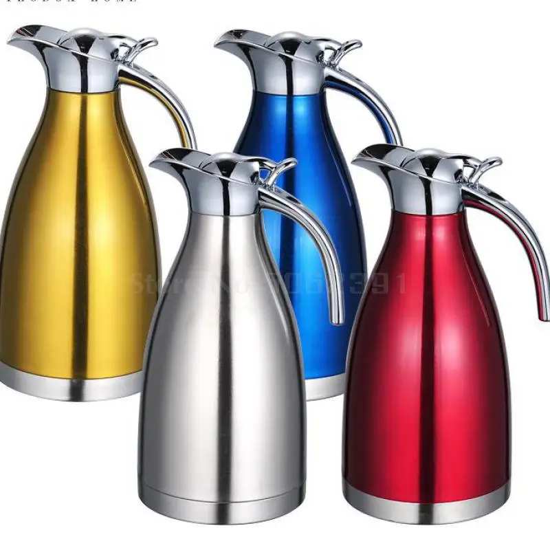 

Heat Preservation Pot Restaurant With Liquid Milk Tea Pot Office Hotel Meeting 2 Litres Of Duckbill Stainless Steel European Cof