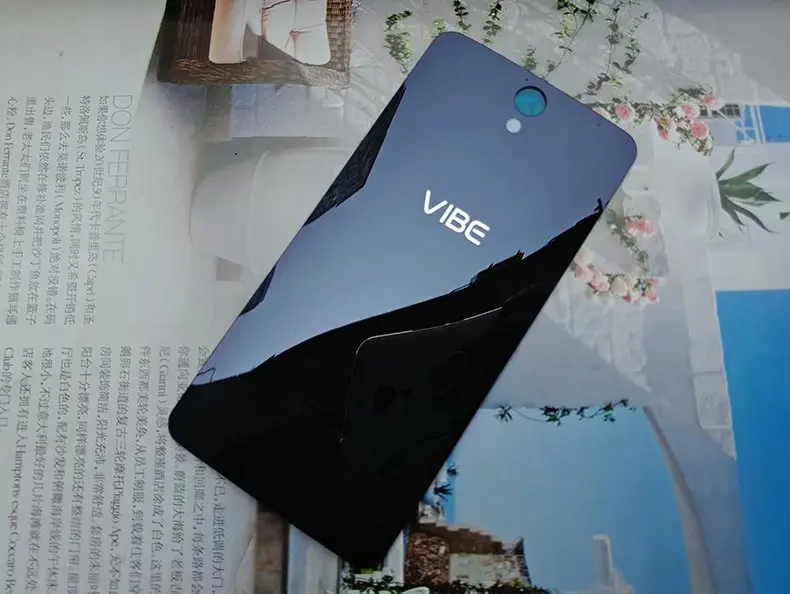 VibeS1 S1a40 корпус для lenovo Vibe S1 A40 Настоящая стеклянная задняя крышка Батарейная дверь мобильный телефон запасные части чехол - Цвет: Синий