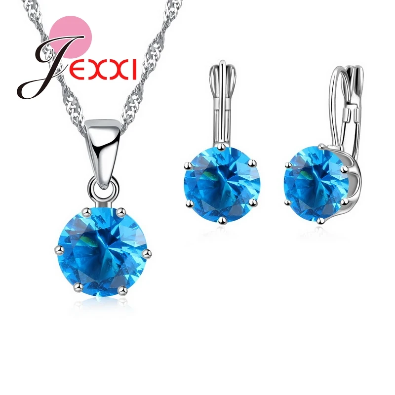 Набор бижутерии из серебра 925 пробы с фианитами|jewelry accessories wholesale|accessories eyewearjewelry rfid