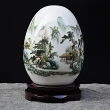 Винтажная керамическая ваза Цзиндэчжэнь счастливое яйцо порошок эмаль тонкое удачное яйцо Современное украшение для дома предметы интерьера