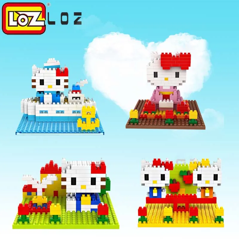 Строительные блоки LoZ игрушки Kitty 4 стиль сценария модель детских игрушек для