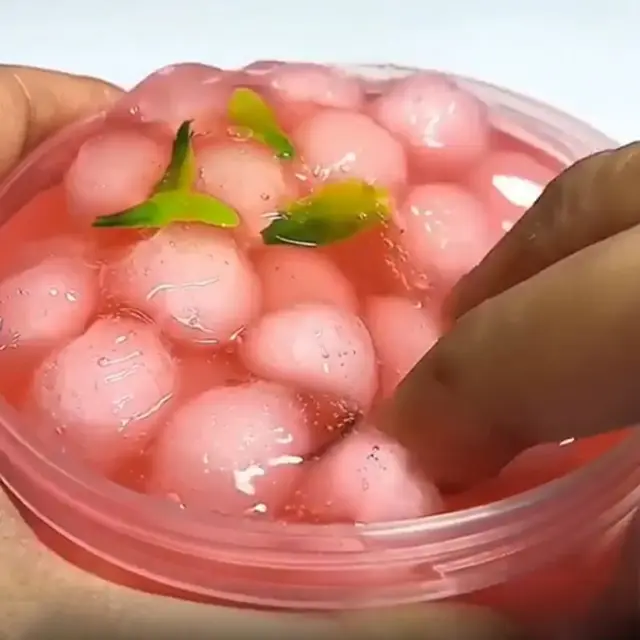 60ml Cherry Peach Slime Putty Scented Mud Gum Clay Slime Toy For Kids