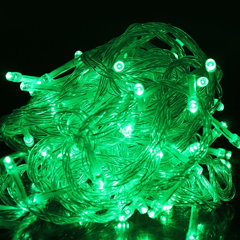 Goodland гирлянда 10 м светодиодный светильник-гирлянда s 110 В 220 В, Рождественский светильник, уличный Сказочный светильник, водонепроницаемый, вечерние, для украшения - Испускаемый цвет: Зеленый